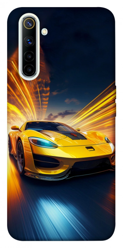 Чехол itsPrint Yellow Porsche для Realme 6, авто, купить оптом с доставкой