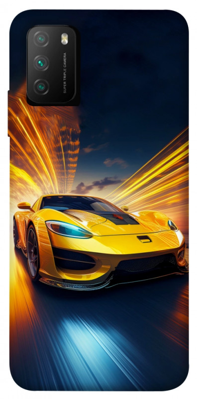 Чехол itsPrint Yellow Porsche для Xiaomi Poco M3, авто, купить оптом с доставкой