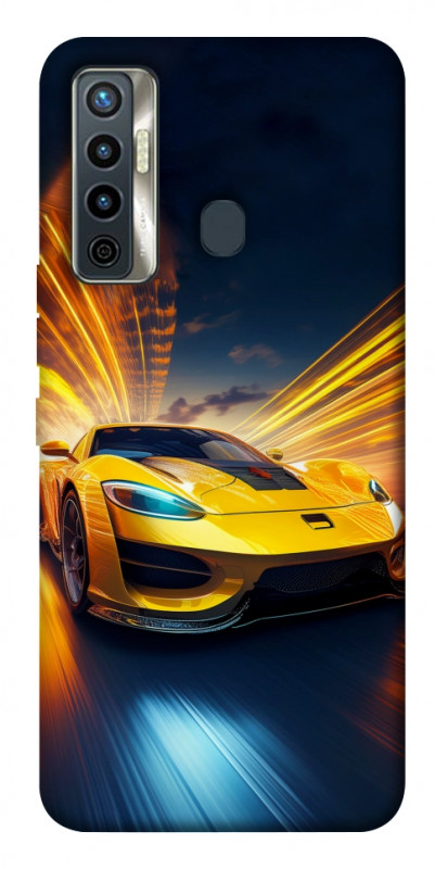 Чехол itsPrint Yellow Porsche для TECNO Camon 17 Pro, авто, купить оптом с доставкой