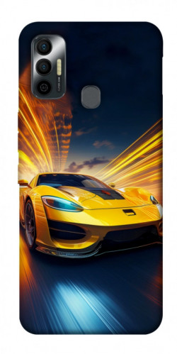 Чехол itsPrint Yellow Porsche для TECNO Spark 7