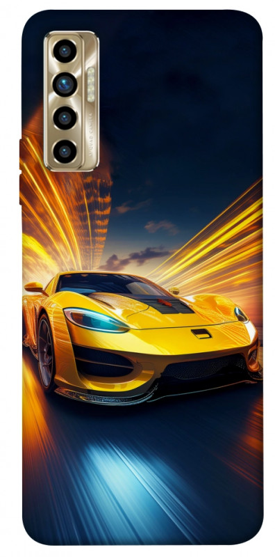 Чехол itsPrint Yellow Porsche для TECNO Camon 17P, авто, купить оптом с доставкой