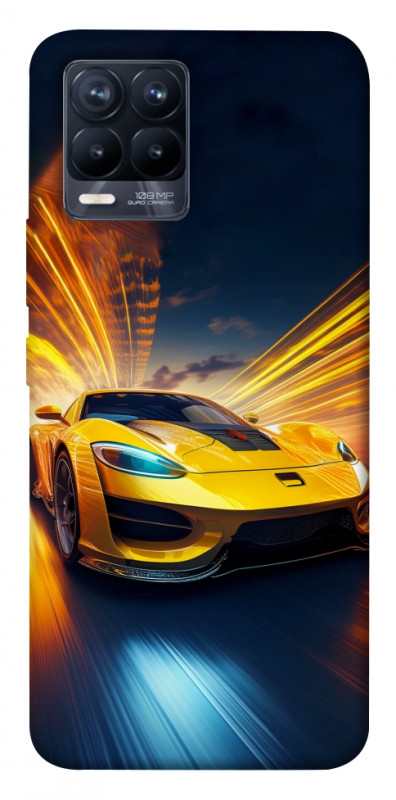 Чохол itsPrint Yellow Porsche для Realme 8, авто, купити оптом з доставкою