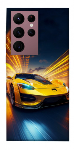 Чехол itsPrint Yellow Porsche для Samsung Galaxy S22 Ultra