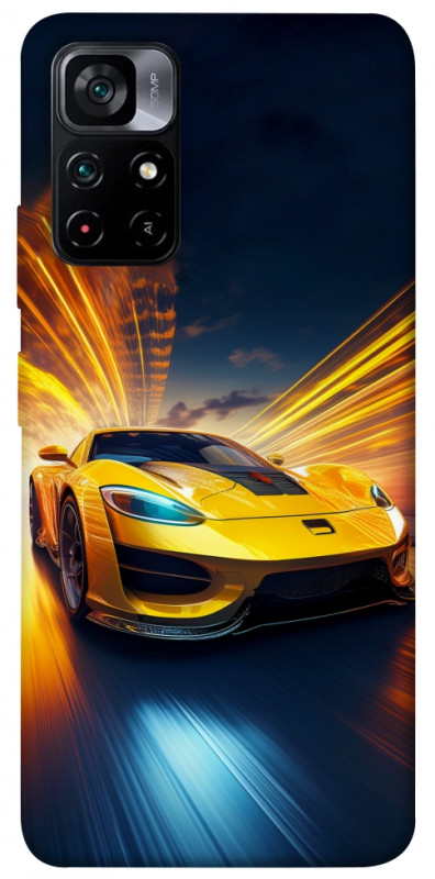 Чехол itsPrint Yellow Porsche для Xiaomi Poco M4 Pro 5G, авто, купить оптом с доставкой