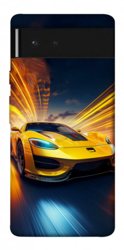 Чехол itsPrint Yellow Porsche для Google Pixel 6