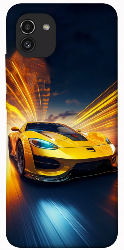Чохол itsPrint Yellow Porsche для Samsung Galaxy A03, авто, купити оптом з доставкою