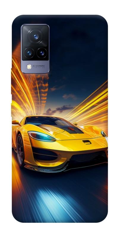 Чохол itsPrint Yellow Porsche для Vivo V21, авто, купити оптом з доставкою
