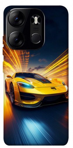 Чехол itsPrint Yellow Porsche для Tecno Spark Go 2023