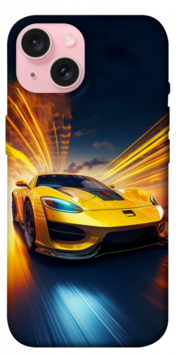 Чехол itsPrint Yellow Porsche для Apple iPhone 15 (6.1")