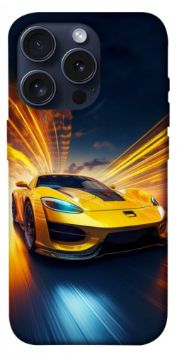 Чехол itsPrint Yellow Porsche для Apple iPhone 15 Pro (6.1")