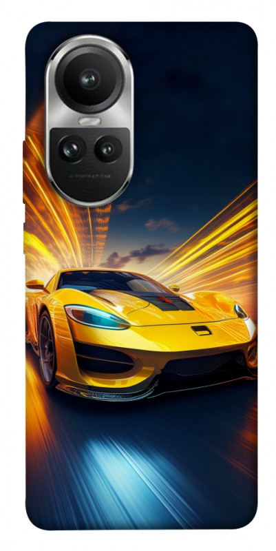 Чехол itsPrint Yellow Porsche для Oppo Reno 10, авто, купить оптом с доставкой