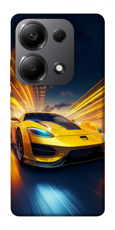 Чохол itsPrint Yellow Porsche для Xiaomi Poco X6, авто, купити оптом з доставкою