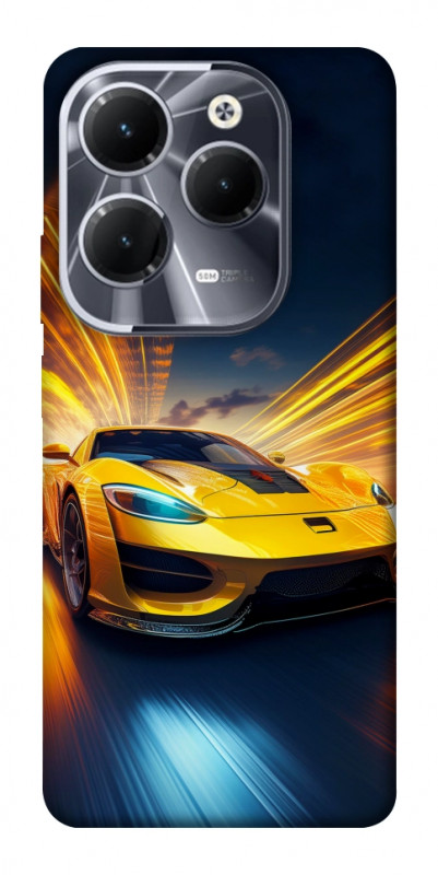 Чехол itsPrint Yellow Porsche для Infinix Hot 40, авто, купить оптом с доставкой