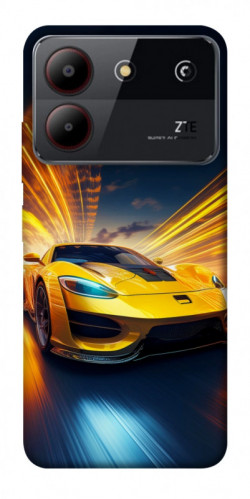 Чехол itsPrint Yellow Porsche для ZTE Blade A54 4G