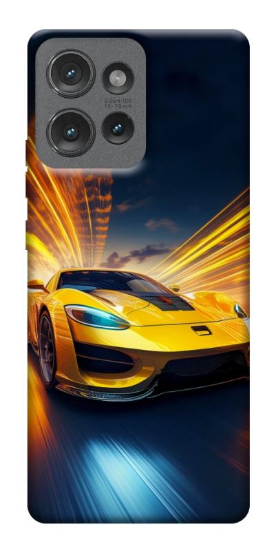 Чехол itsPrint Yellow Porsche для Motorola Edge 50, авто, купить оптом с доставкой