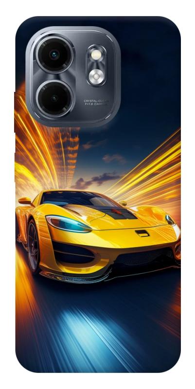 Чехол itsPrint Yellow Porsche для Infinix Smart 9 4G / Hot 50i, авто, купить оптом с доставкой