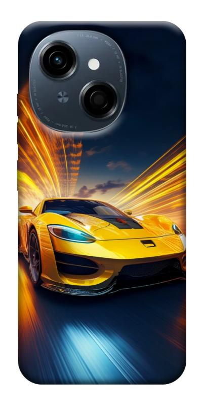 Чехол itsPrint Yellow Porsche для TECNO Spark Go 1, авто, купить оптом с доставкой