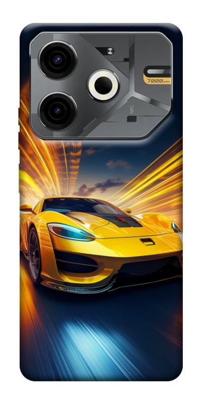 Чехол itsPrint Yellow Porsche для TECNO Pova 6 Neo (LI6), авто, купить оптом с доставкой