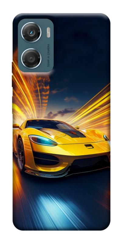 Чехол itsPrint Yellow Porsche для Motorola Moto G06, авто, купить оптом с доставкой