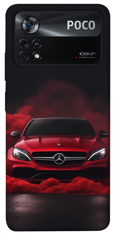 Чехол itsPrint Red Mercedes для Xiaomi Poco X4 Pro 5G, авто, купить оптом с доставкой