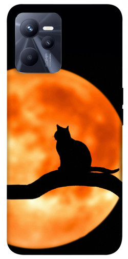 Чехол itsPrint Кот на фоне луны для Realme C35