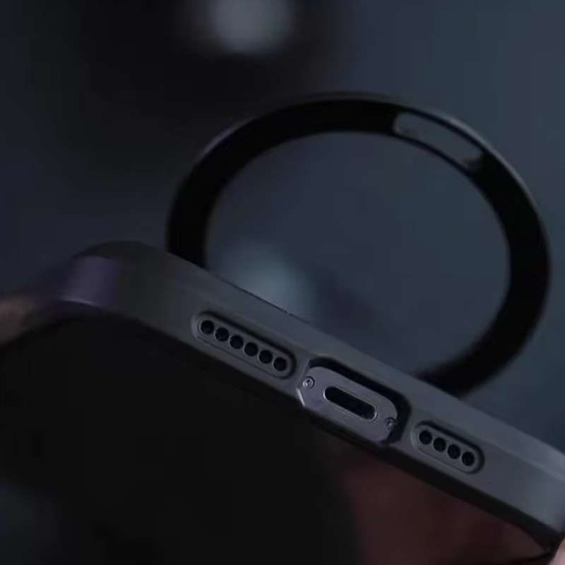 Чохол Metal Buttons with MagSafe Carbon Ring для Apple iPhone 15 Pro Max (6.7) | З кільцем-підставкою на малюнкі №6