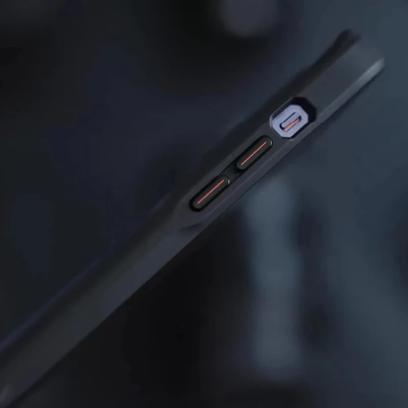 TPU+PC чохол Metal Buttons with MagSafe Carbon Ring для Apple iPhone 16 Pro (6.3"), Чорний 4, TPU+PC, купити оптом з доставкою