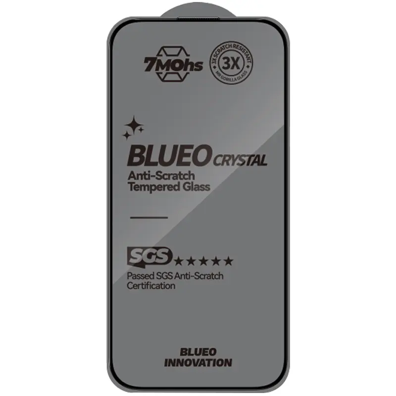 Защитное 2.5D стекло Blueo Crystal Anti-Scratch для Apple iPhone 17 / 17 Pro (6.3"), Черный 1, Закаленное стекло, купить оптом с доставкой