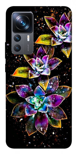 Чохол itsPrint Flowers on black для Xiaomi 12T / 12T Pro