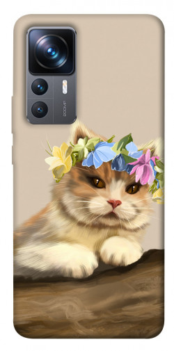 Чехол itsPrint Cat in flowers для Xiaomi 12T / 12T Pro
