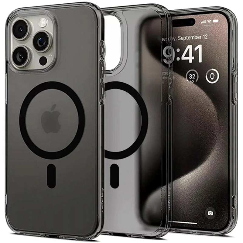 Чехол SGP Black Matte Magnetic Fit для Apple iPhone 13 Pro (6.1"), Black, Силикон, купить оптом с доставкой