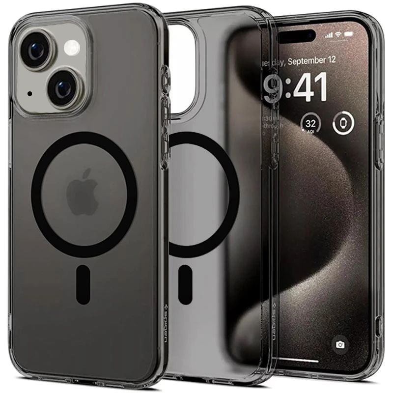 Чохол SGP Black Matte Magnetic Fit для Apple iPhone 13 (6.1"), Силікон, купити оптом з доставкою