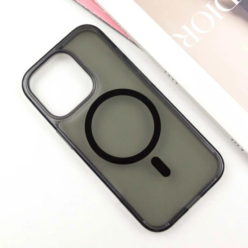 Чехол SGP Black Matte Magnetic Fit для Apple iPhone 15 Pro Max (6.7"), Black 1, Силикон, купить оптом с доставкой