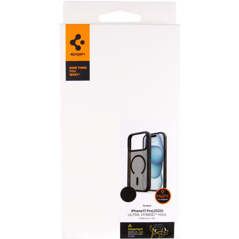 Чехол SGP Black Matte with MagSafe для Apple iPhone 17 Pro Max (6.9) |TPU+PC| на картинке №2