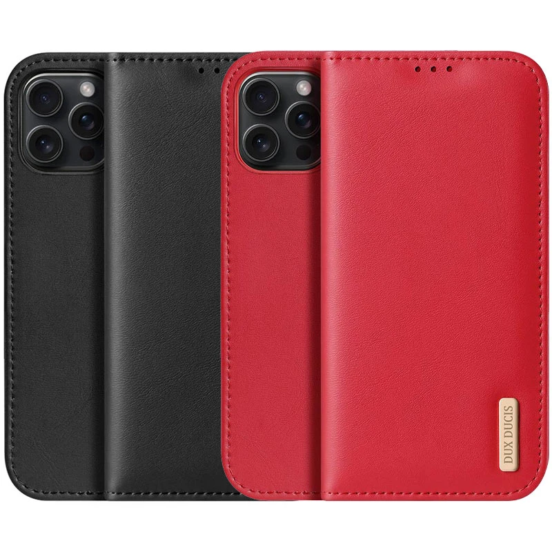 Уценка Чехол-книжка Dux Ducis Hivo для Apple iPhone 16 Pro (6.3"), Искусственная кожа, купить оптом с доставкой