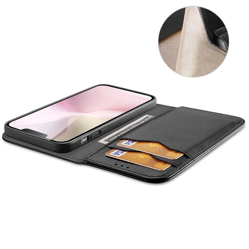 Чехол-книжка Dux Ducis Hivo для Apple iPhone 16e / 17e (6.1"), Black 2, Искусственная кожа, купить оптом с доставкой