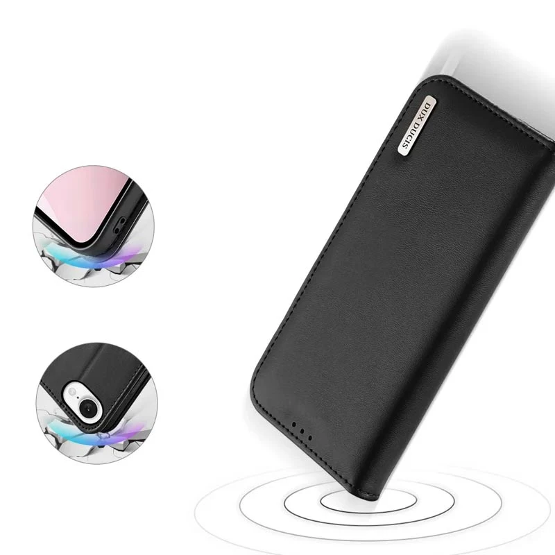 Чехол-книжка Dux Ducis Hivo для Apple iPhone 16e / 17e (6.1"), Black 6, Искусственная кожа, купить оптом с доставкой