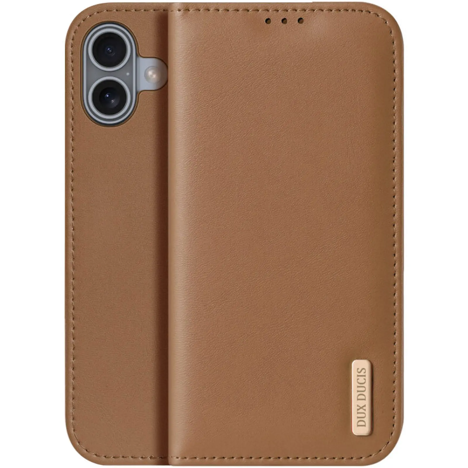 Чехол-книжка Dux Ducis Hivo для Apple iPhone 17 (6.3"), Brown, Искусственная кожа, купить оптом с доставкой
