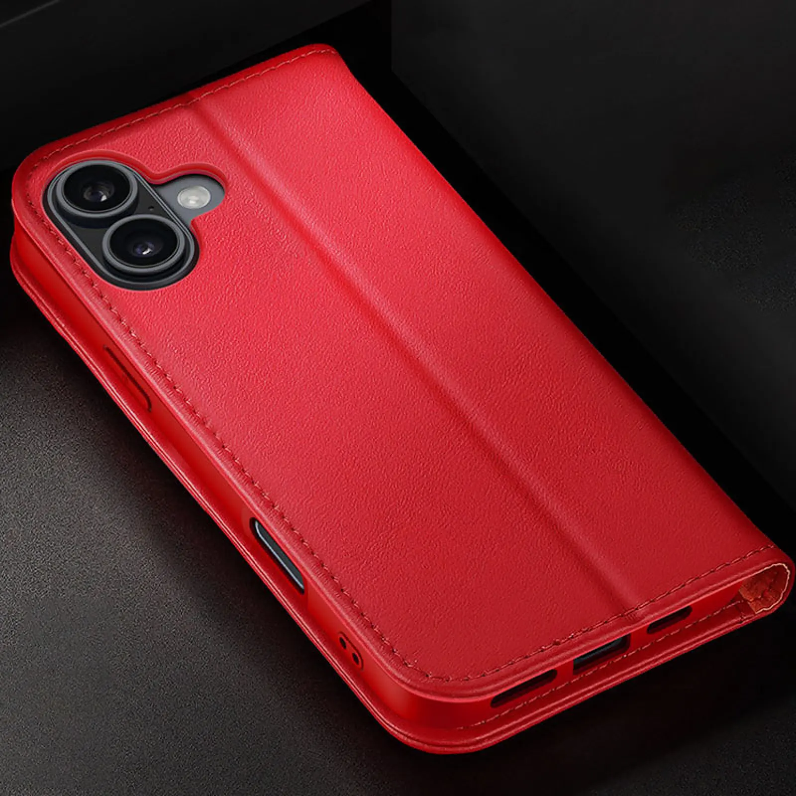 Чехол-книжка Dux Ducis Hivo для Apple iPhone 17 (6.3"), Red 2, Искусственная кожа, купить оптом с доставкой