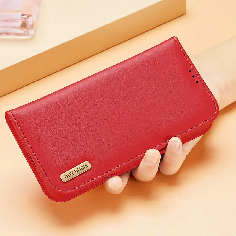 Чехол-книжка Dux Ducis Hivo для Apple iPhone 17 (6.3"), Red 3, Искусственная кожа, купить оптом с доставкой
