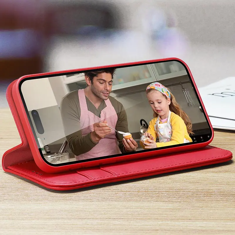 Чехол-книжка Dux Ducis Hivo для Apple iPhone 17 (6.3"), Red 5, Искусственная кожа, купить оптом с доставкой