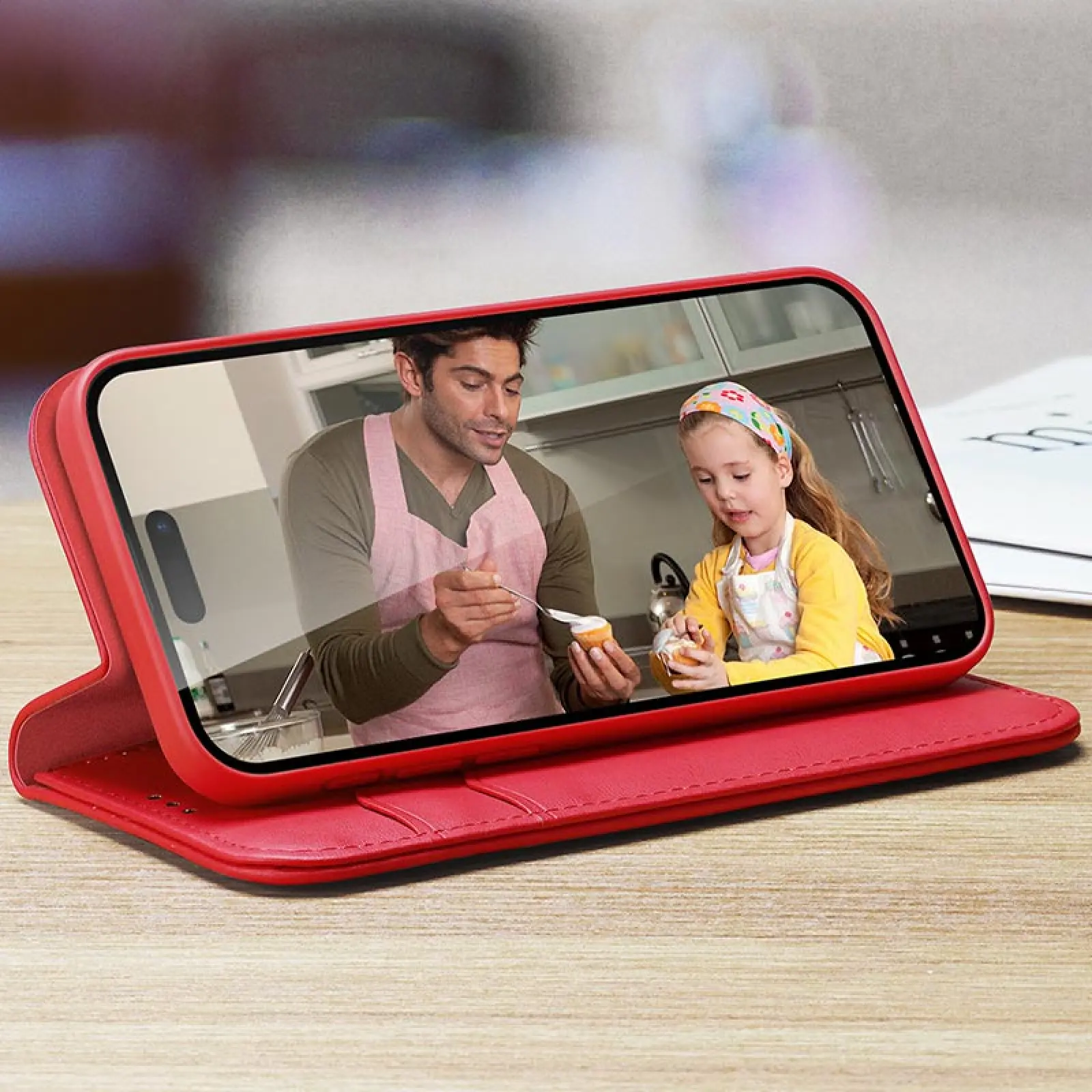 Чехол-книжка Dux Ducis Hivo для Apple iPhone 17 (6.3"), Red 5, Искусственная кожа, купить оптом с доставкой