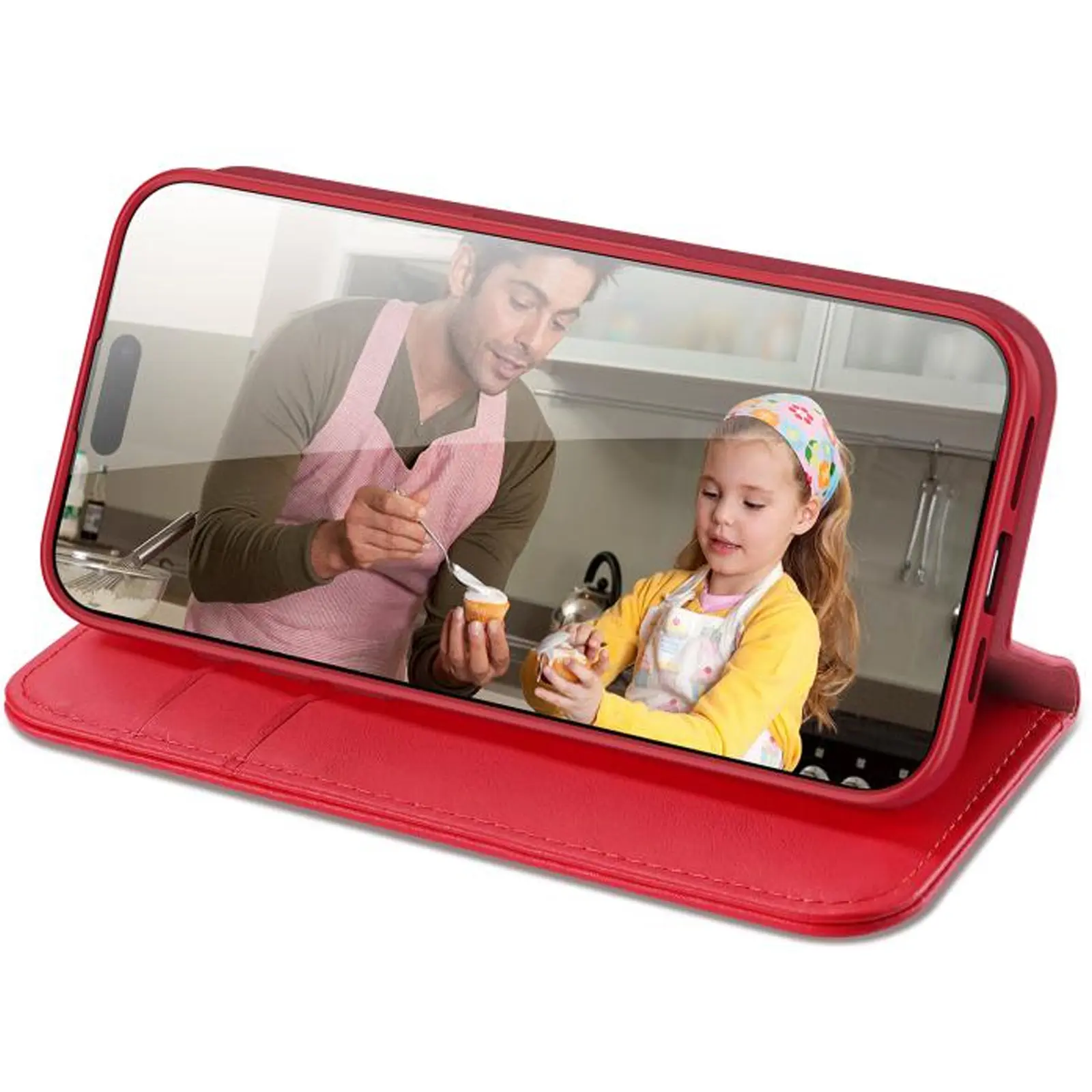 Чехол-книжка Dux Ducis Hivo для Apple iPhone 17 Pro (6.3"), Red 2, Искусственная кожа, купить оптом с доставкой