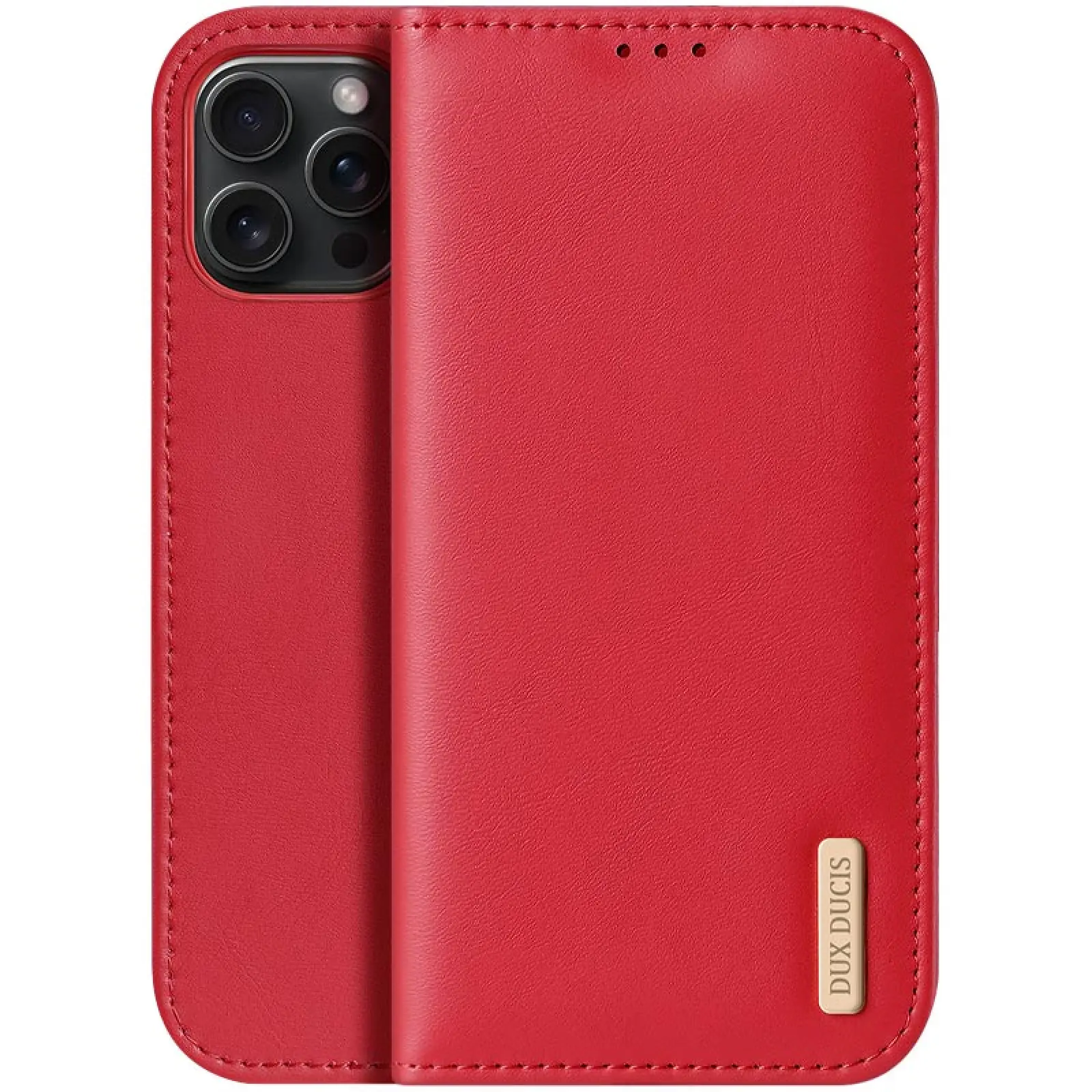 Чехол-книжка Dux Ducis Hivo для Apple iPhone 17 Pro Max (6.9"), Red, Искусственная кожа, купить оптом с доставкой