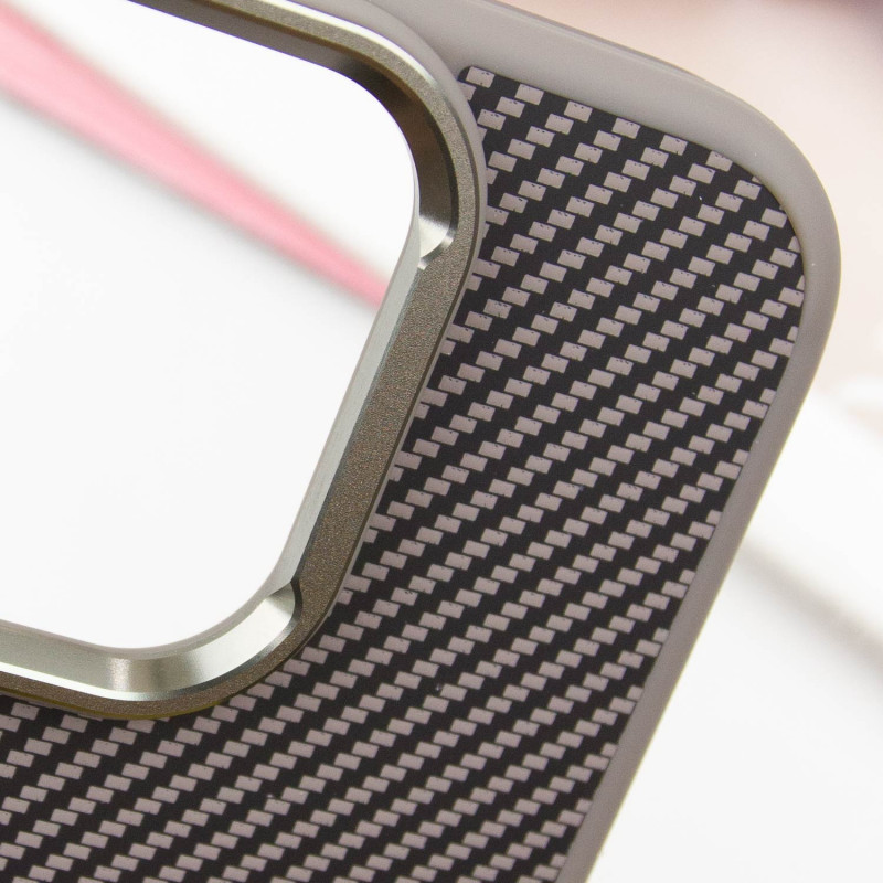 Чохол TPU+PC Carbon with MagSafe для Apple iPhone 16 (6.1) | Карбоновий патерн на малюнкі №8