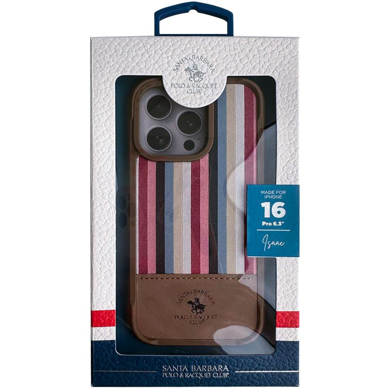 Эксклюзивный кожаный чехол Polo Santa Barbara для Apple iPhone 16 Pro (6.3) | Коллекция: Isaac на картинке №4