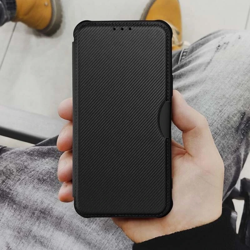 Кожаный чехол-книжка GETMAN Razor (PU) для Samsung Galaxy A55, Black 6, Искусственная кожа, купить оптом с доставкой