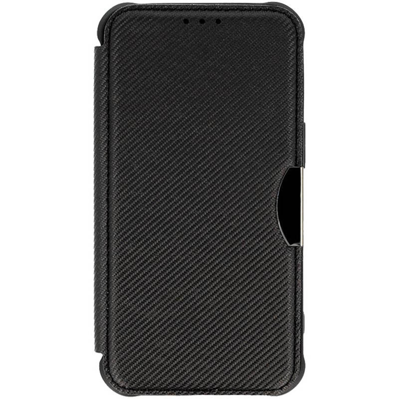 Кожаный чехол книжка GETMAN Razor Carbon Style для Xiaomi Redmi 13 4G / Poco M6 4G | Тиснение под карбон на картинке №1