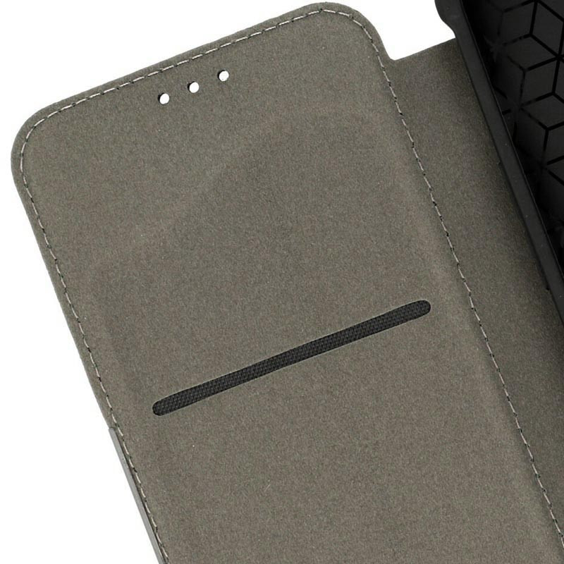 Кожаный чехол книжка GETMAN Razor Carbon Style для Xiaomi Redmi 14C / Poco C75 | Тиснение под карбон на картинке №5