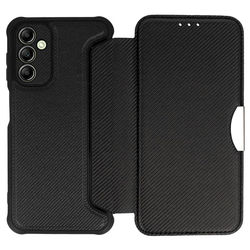 Шкіряний чохол книжка GETMAN Razor Carbon Style для Samsung Galaxy A36 5G | Тиснення під карбон на малюнкі №3